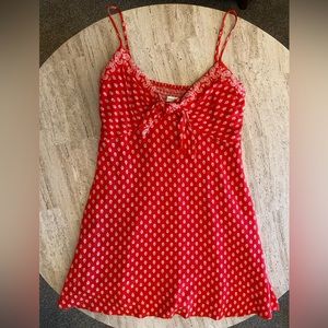 Gianni Bini Red and White Paisley Sundress